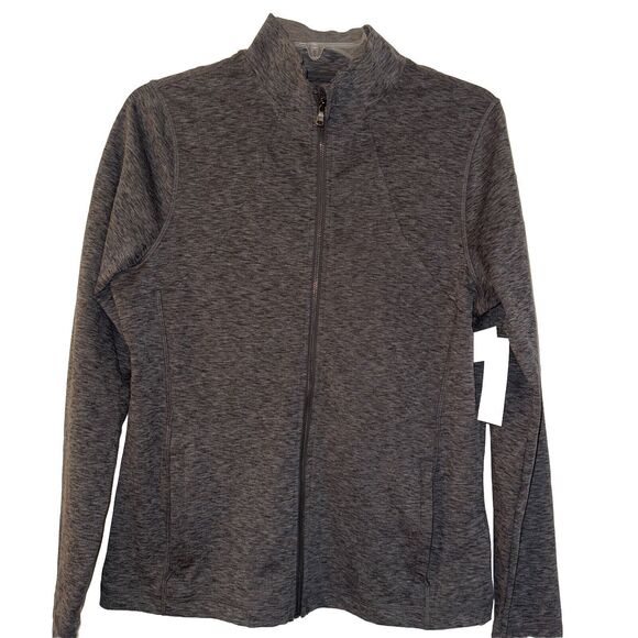 NWT Gilly Hicks Womens XL Active Recharge Full Zip Up Jacket Grey Athletic - Picture 3 of 7